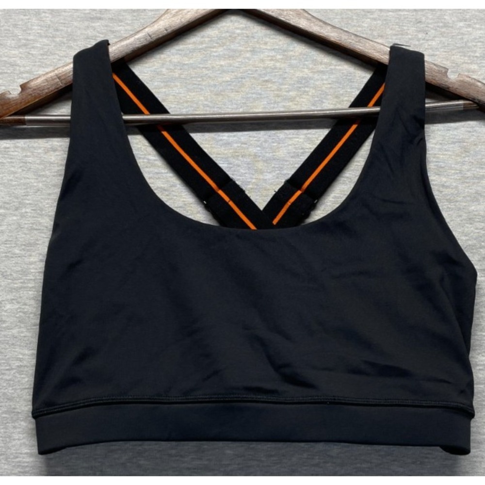 Forever 21 Sports Bra Womens XL Black Seamless Racerback Athleisure Performance